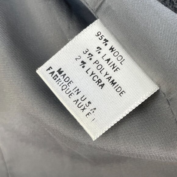 Theory Womens Size 0 Gray Wool Blend Button Asymmetric Military Blazer Jacket - Picture 6 of 15